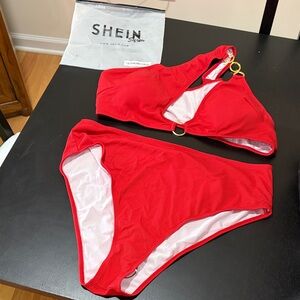 SHEIN plus curve Bold Red Bikini Set BRAND NEW 3xl runs small